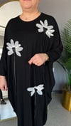 Selma Büyük Beden Çiçek İşlemeli Tunik/Elbise