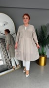 Selma Büyük Beden Çiçek İşlemeli Tunik