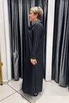 Selma Büyük Beden Çiçek & Yaka Detaylı Plise Elbise