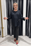 Selma Büyük Beden Dekoratif Aplikeli Bluz