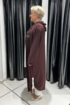 Selma Büyük Beden Dekoratif Broşlu Hırka/Kap