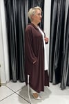 Selma Büyük Beden Dekoratif Broşlu Hırka/Kap