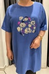 Selma Büyük Beden Desenli T-Shirt