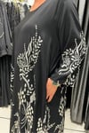 Selma Büyük Beden Desenli Uzun Elbise