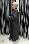 Selma Büyük Beden Devrik Yaka Fermuarlı Ferace