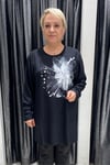 Selma Büyük Beden Dinamik Desenli Tunik