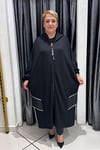 Selma Büyük Beden Dökümlü Rahat Kesim Hırka