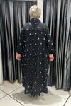 Selma Büyük Beden Düğmeli Polkadot Gömlek Elbise