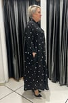 Selma Büyük Beden Düğmeli Polkadot Gömlek Elbise