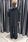 Selma Büyük Beden Geniş Paça Pantolonlu Çizgili Spor Takım
