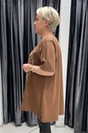 Selma Büyük Beden Geometrik Desenli T-Shirt