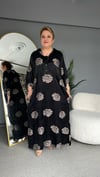 Selma Büyük Beden Gül Desenli Elbise