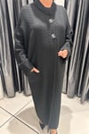 Selma Büyük Beden Hakim Yaka Triko Kap Modeli