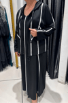 Selma Büyük Beden İnce Çelik Kumaş Elbise Üzeri Hırka Modeli