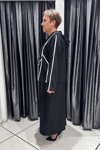 Selma Büyük Beden İnce Çelik Kumaş Elbise Üzeri Hırka Modeli