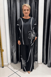 Selma Büyük Beden İnci Çiçekli Takım