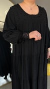 Selma Büyük Beden İnci İşlemeli Elbise