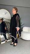Selma Büyük Beden İnci İşlemeli File Panço