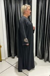 Selma Büyük Beden İşlemeli Kol Detaylı Elbise
