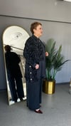 Selma Büyük Beden Jakarlı Lyocell Pantolonlu Takım