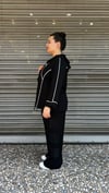 Selma Büyük Beden Kapüşonlu Şerit Detaylı Spor Takım