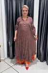 Selma Büyük Beden Katmanlı Tasarım Elbise