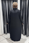 Selma Büyük Beden Kolsuz İçlikli Tam Boy Üçlü Takım