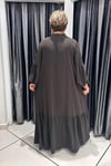 Selma Büyük Beden Krep Düğmeli Şık Elbise