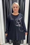 Selma Büyük Beden Modern Desen Detaylı Tunik