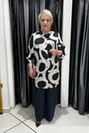 Selma Büyük Beden Modern Desenli Alt Üst Takım