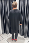 Selma Büyük Beden Örme Kumaş Şeritli Patch Detaylı Tunik