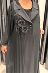 Selma Büyük Beden Örme Plise İçlikli Elbise