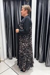 Selma Büyük Beden Örme Plise İçlikli Elbise