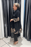 Selma Büyük Beden Pamuk Saten Desenli Tunik