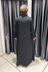 Selma Büyük Beden Pamuk Saten Kendinden Desenli Elbise