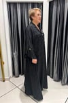 Selma Büyük Beden Pamuk Saten Kendinden Desenli Elbise
