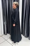 Selma Büyük Beden Pamuk Saten Kendinden Desenli Elbise
