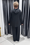 Selma Büyük Beden Patch Detaylı Renkli Desenli Takım