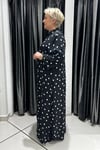 Selma Büyük Beden Puantiye Desenli Altlı Üstlü Takım