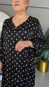 Selma Büyük Beden Puantiyeli Elbise