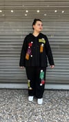 Selma Büyük Beden Renkli Desenli Rahat Kesim Takım