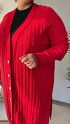 Selma Büyük Beden Saç Örgülü Hırka