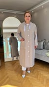 Selma Büyük Beden Şeritli Kapüşonlu Takım