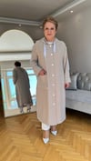 Selma Büyük Beden Şeritli Kapüşonlu Takım