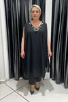 Selma Büyük Beden Şifon Kumaş Astarlı Tunik/ Elbise