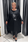 Selma Büyük Beden Şık Yarasa Kol Tunik/Elbise