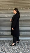 Selma Büyük Beden Siyah İşlemeli İçli Dışlı Takım