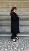 Selma Büyük Beden Siyah İşlemeli İçli Dışlı Takım