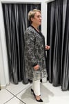Selma Büyük Beden Siyah İşlemeli İçli Dışlı Takım