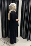 Selma Büyük Beden Siyah Yaprak Desenli Takım